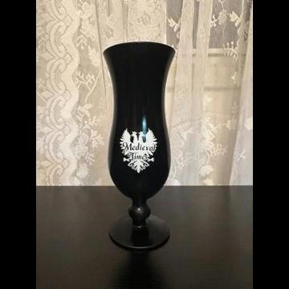Medieval Times Themed Goblet - Black Chalice with Ornate Logo